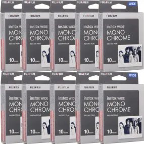 10 Pack FUJIFILM INSTAX Pack Wide Monochrome Instant Film (100 Exposures)
