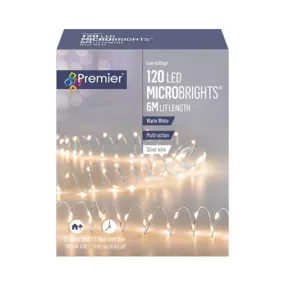 120 Warm White LED Multi-Action Microbrights 6m