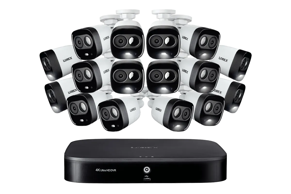 16-Channel 1080p Security System with 16 Active Deterrence Security Cameras