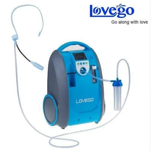 1L-5L/min Portable battery oxygen concentrator with 2 Batteries 2 Chargers I Lovego I LG101