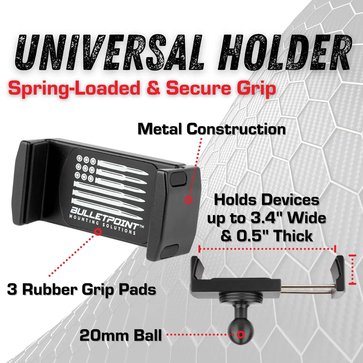 2018-2023 Jeep Wrangler JL   2020-2023 Jeep Gladiator Driver Side Jeep Phone Mount & Action Camera Mount