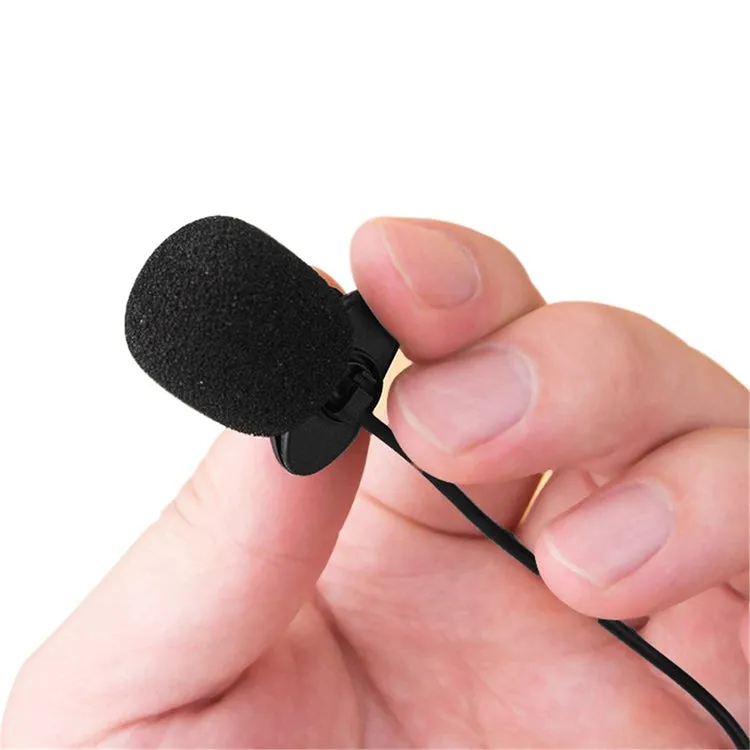 3.5mm Straight Plug Car Sun Visor Wireless Interpreter Tour Guide Megaphone Lavalier Wired Microphone - Length: 3m