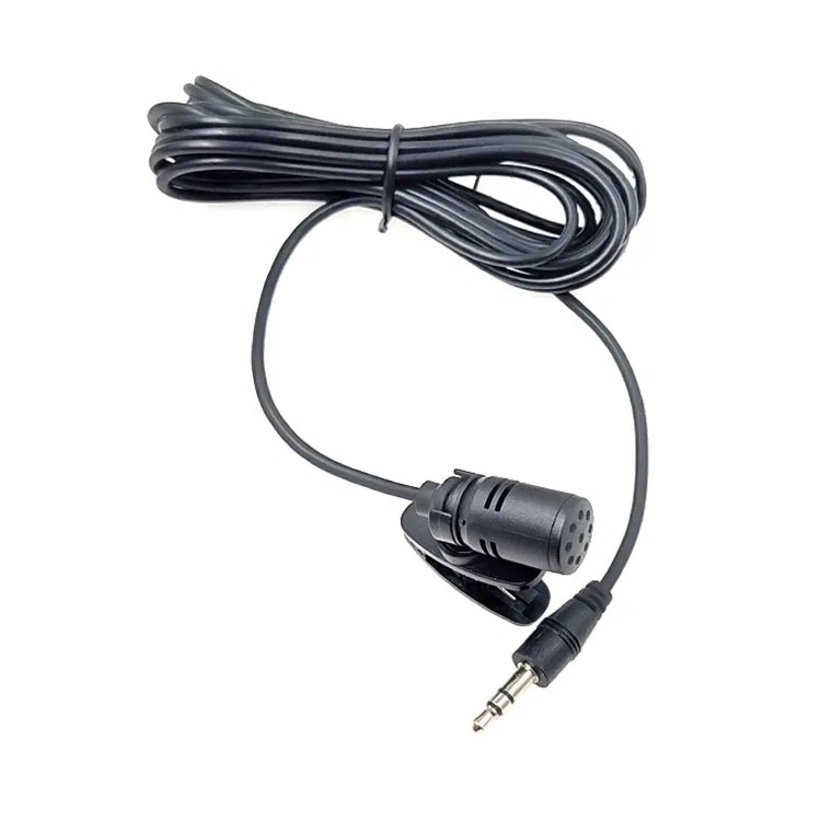 3.5mm Straight Plug Car Sun Visor Wireless Interpreter Tour Guide Megaphone Lavalier Wired Microphone - Length: 3m
