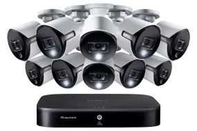4K Ultra HD 16-Channel Security System with 10 Active Deterrence 4K (8MP) Cameras, Advanced Motion Detection and Smart Home Voice Control