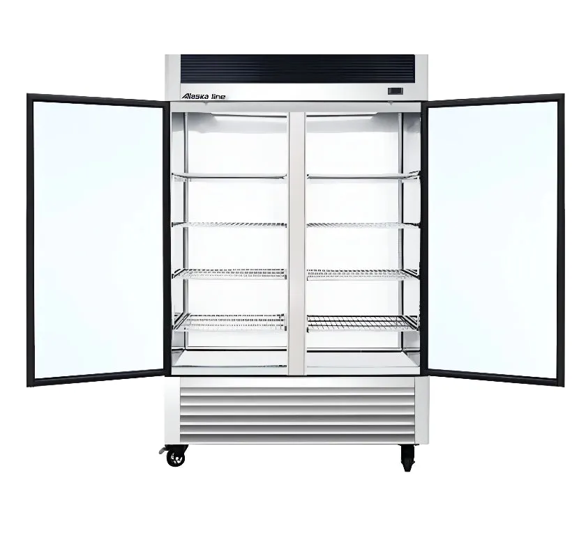 55" Alaska-Line Reach in 2 Glass Door Freezer 50 Cu.Ft HIT-408