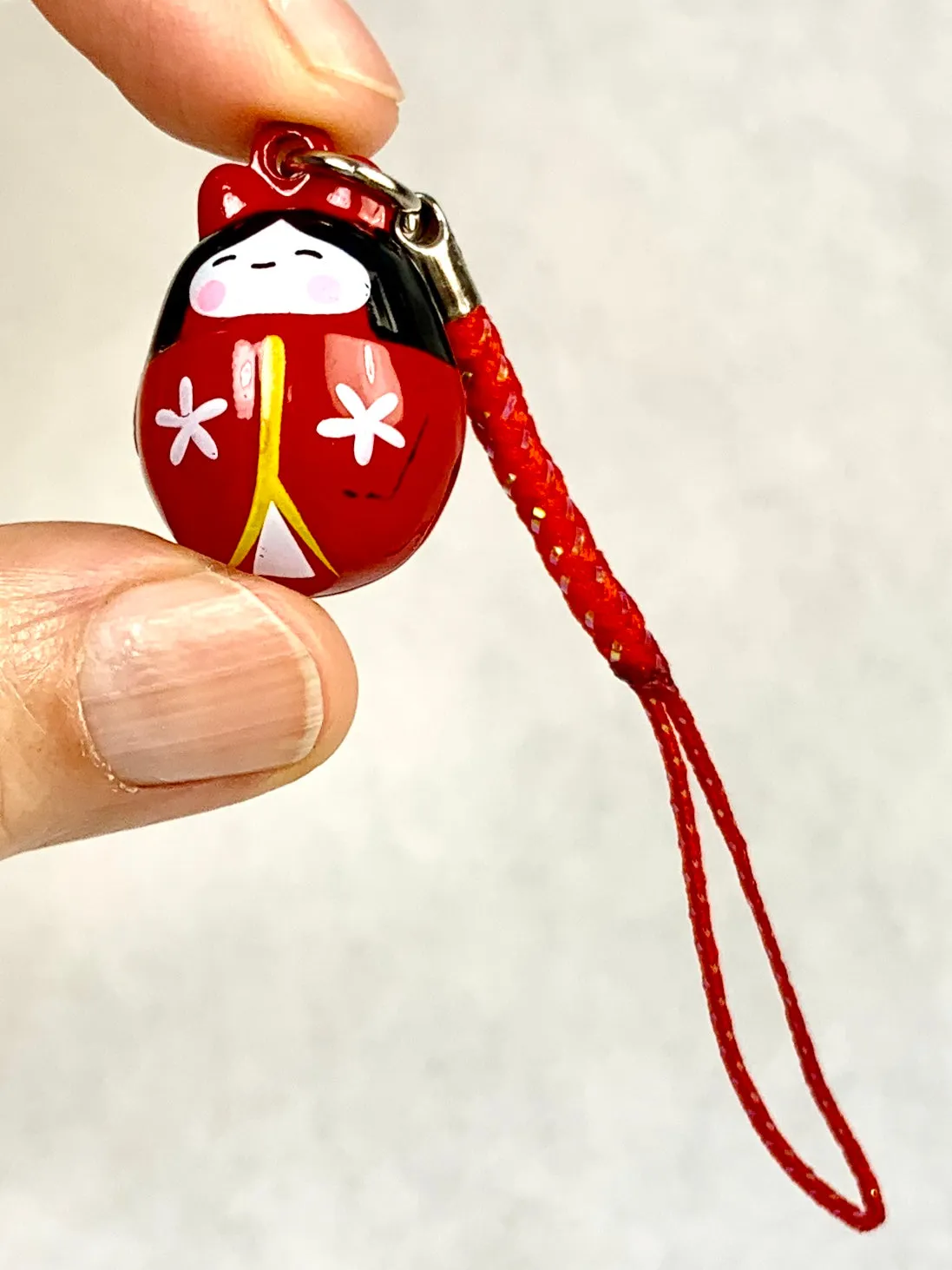 70672 RED KOKESHI BRASS BELL-10