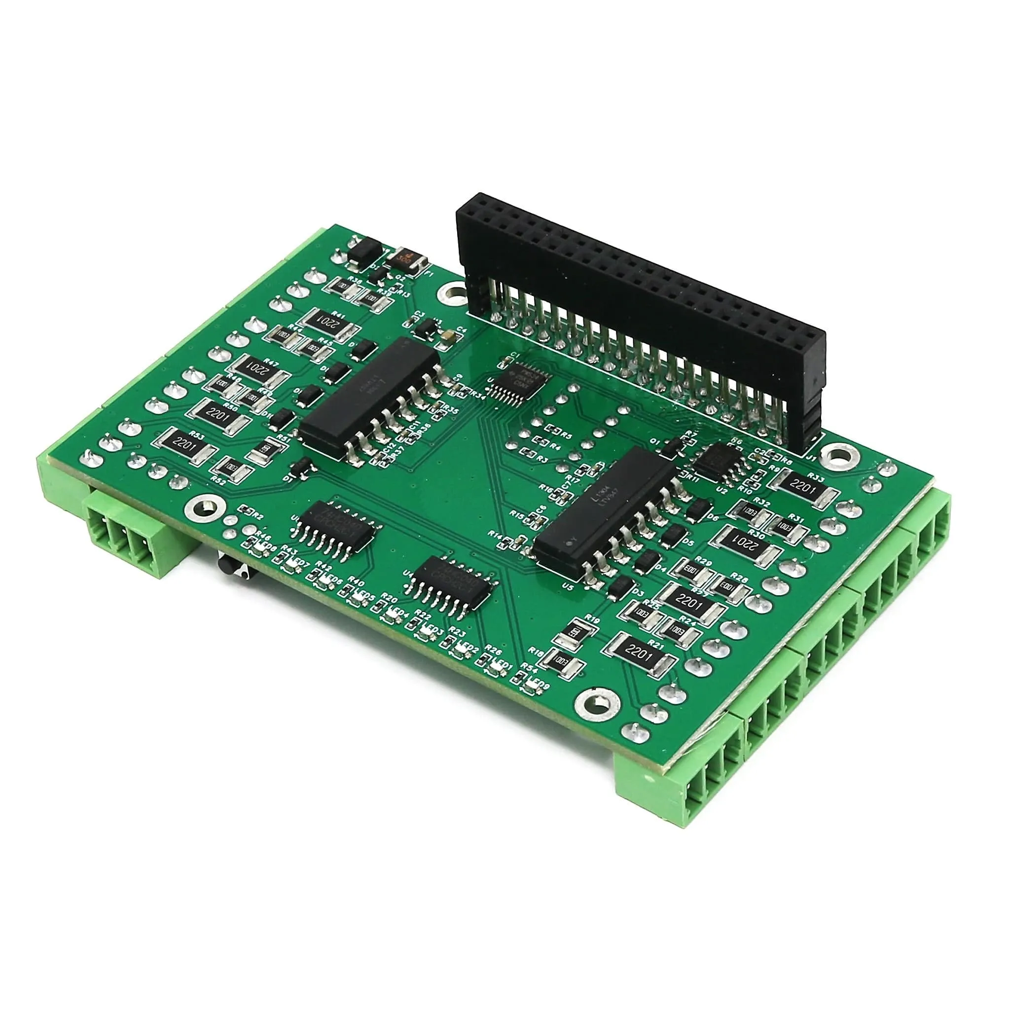 8 HV Digital Inputs 8-Layer Stackable HAT for Raspberry Pi