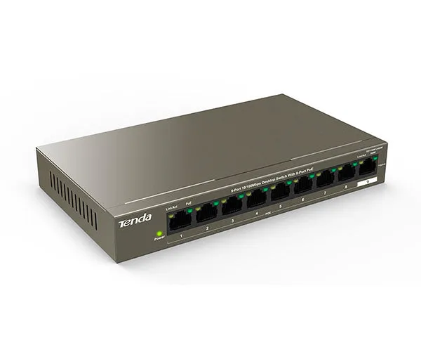 9-Port 10/100Mbps Desktop Switch With 8-Port PoE