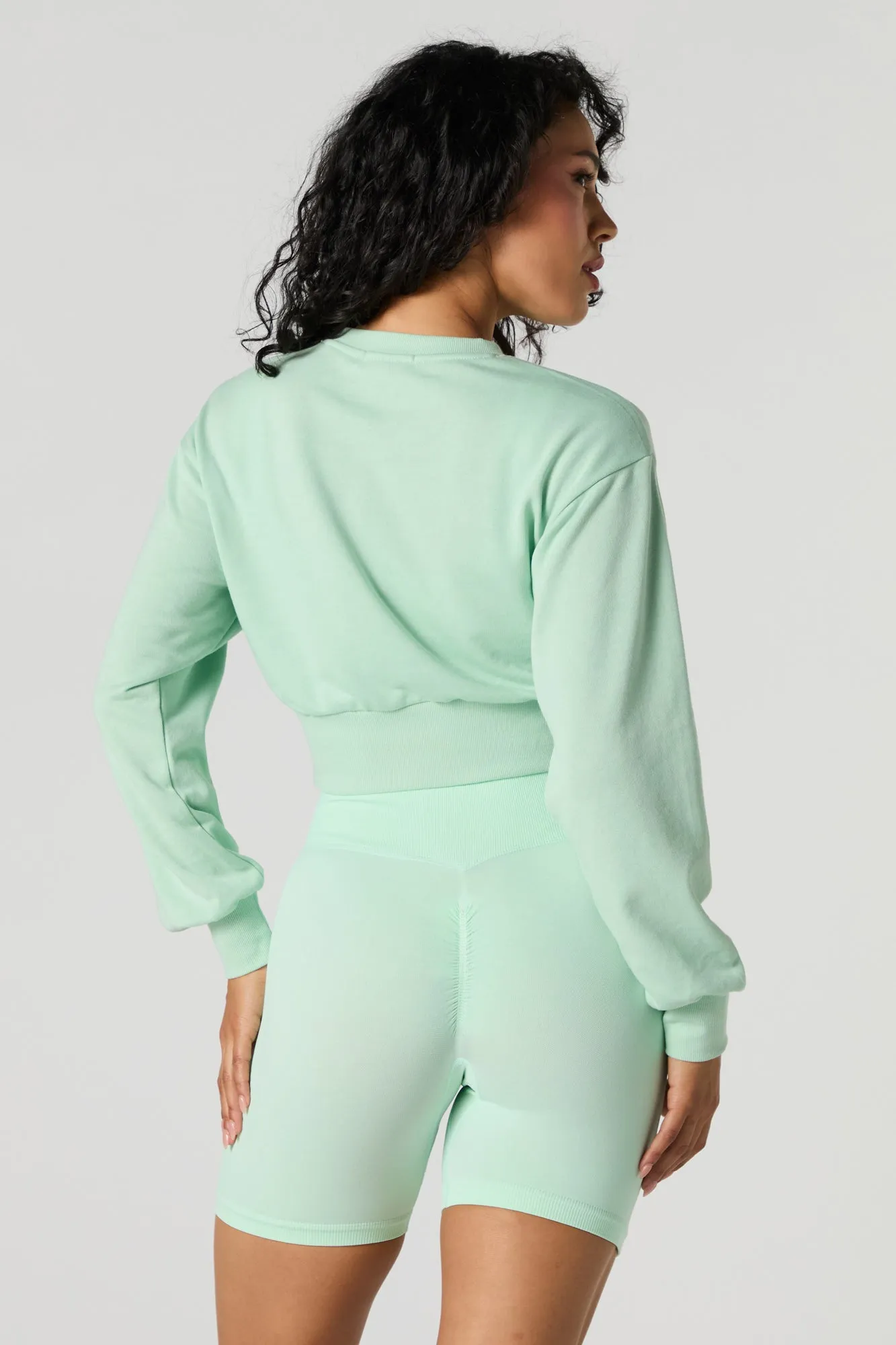 Actif Short de cycliste sans couture uni