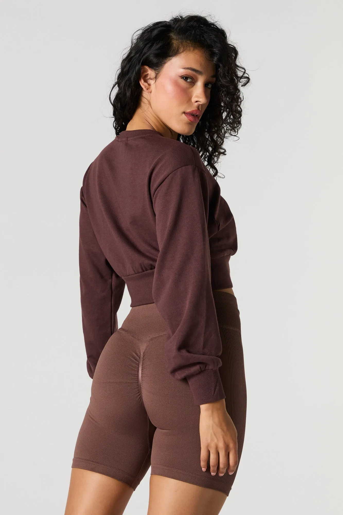 Actif Short de cycliste sans couture uni