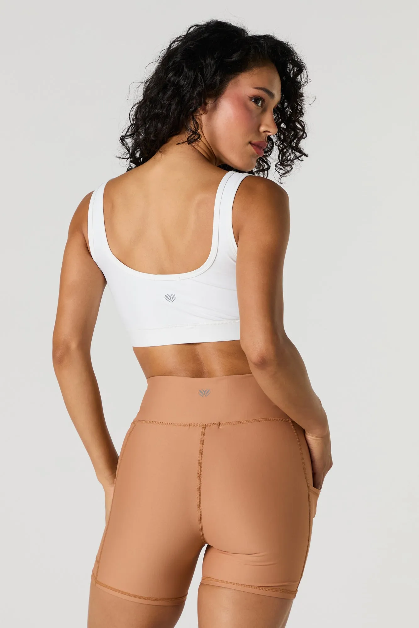 Active Surplice Waist Biker Short with Pockets