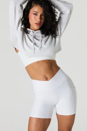 Active Surplice Waist Biker Short with Pockets