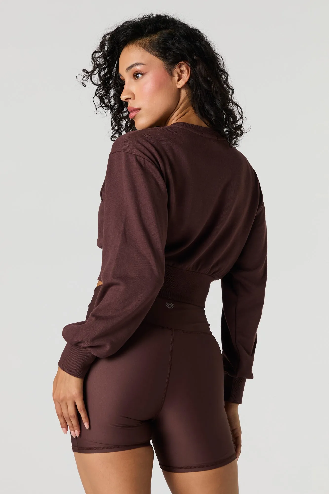 Active Surplice Waist Biker Short with Pockets