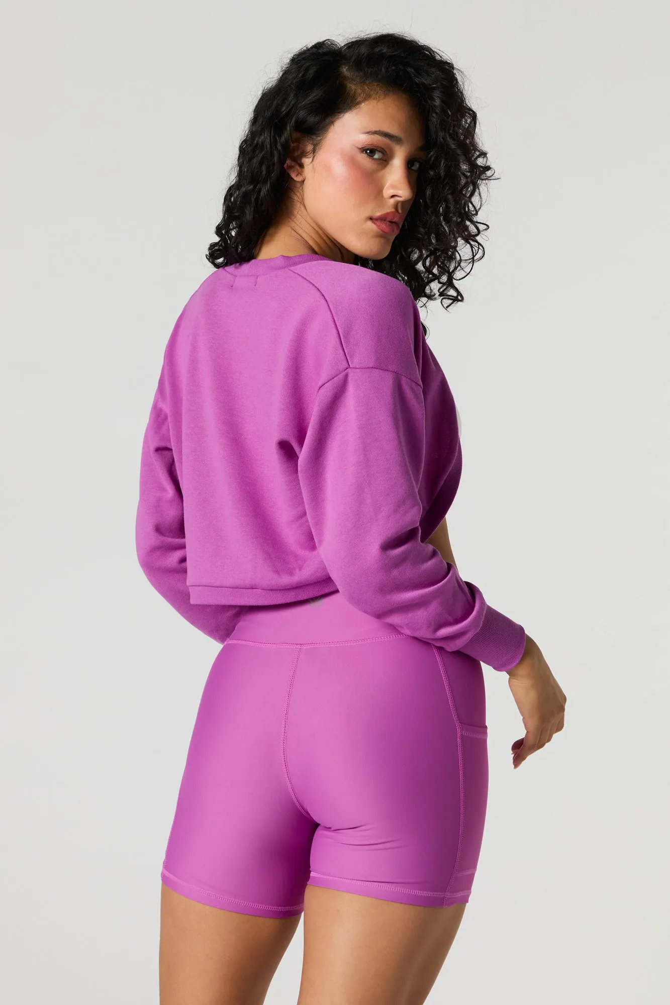 Active Surplice Waist Biker Short with Pockets