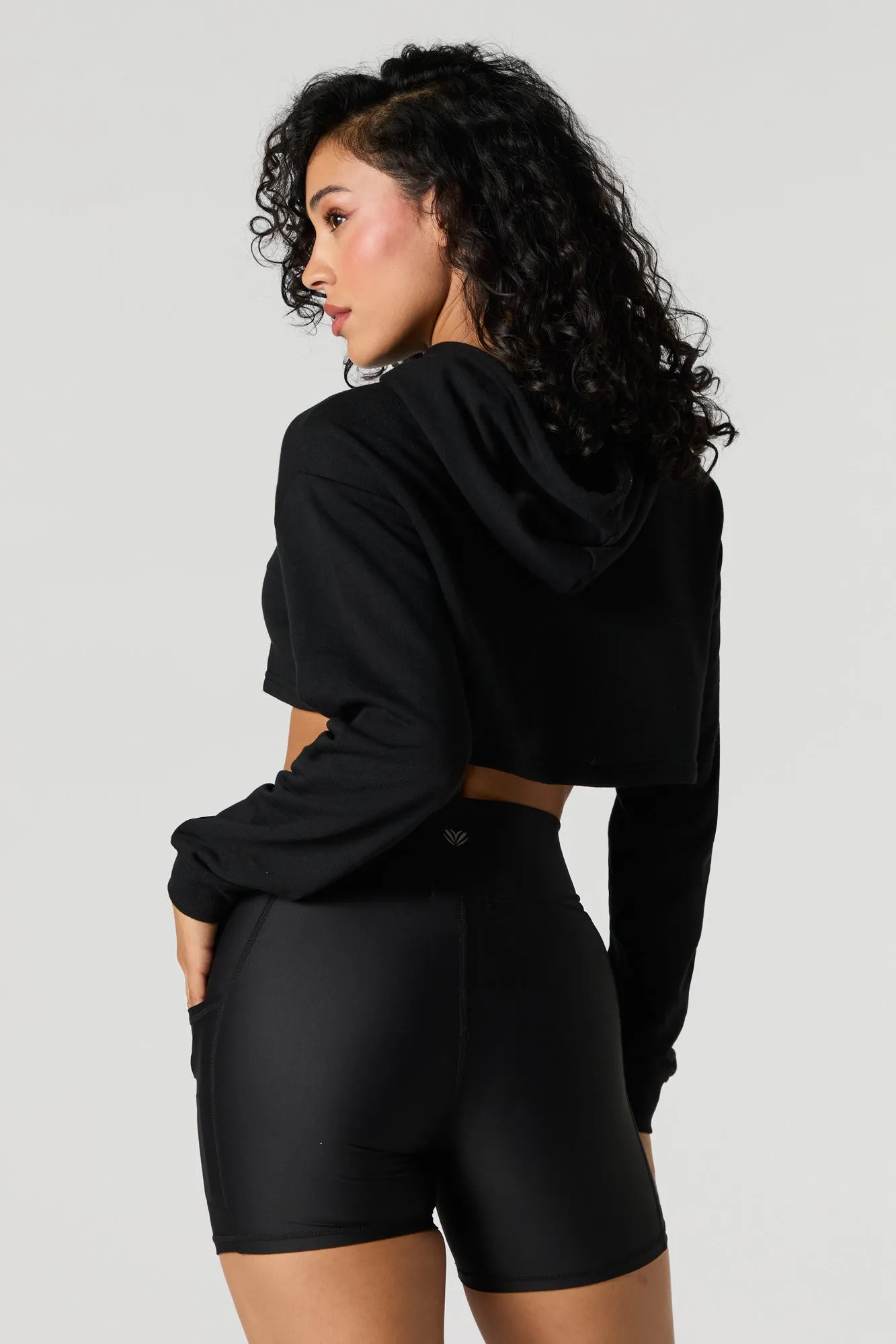Active Surplice Waist Biker Short with Pockets