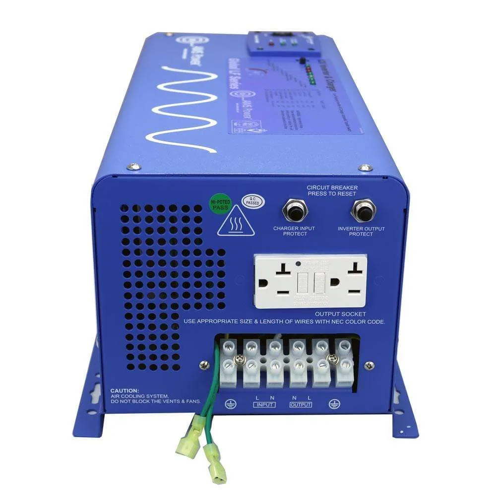 AIMS 3000 Watt Pure Sine Inverter Charger 12 Volt PICOGLF30W12V120VR