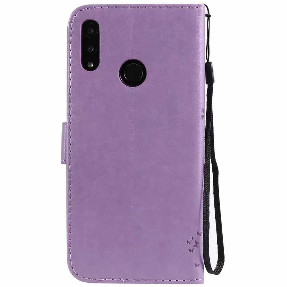 Anymob Huawei Phone Case Brown 3D Tree Flip Leather Wallet Cover