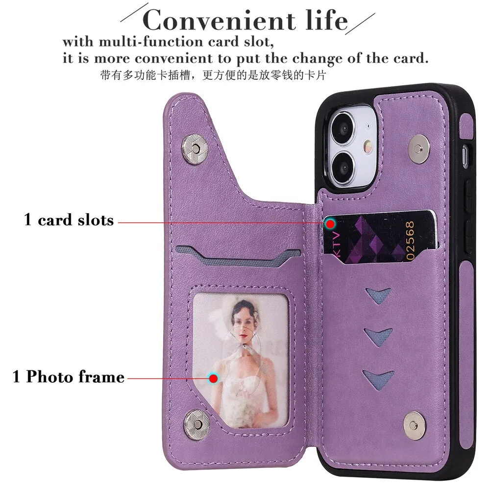 Anymob iPhone Black 3D Butterfly Flip Leather Case Mini Wallet Book Cover