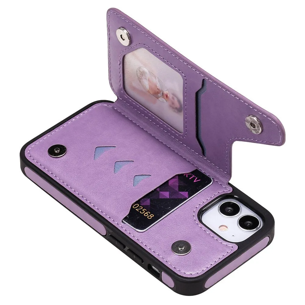 Anymob iPhone Black 3D Butterfly Flip Leather Case Mini Wallet Book Cover