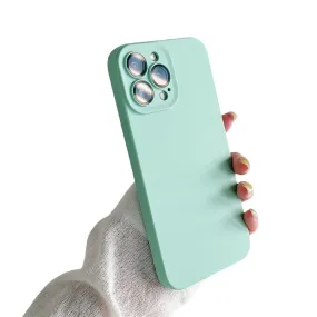 Anymob iPhone Blue Green Silicon Phone Cases Lens Protector Film Soft Shockproof Cover