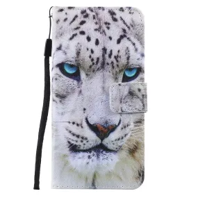 Anymob iPhone Case Cheetah Flip Cover Cartoon Painted Magnetic Leather Wallet Card Slot