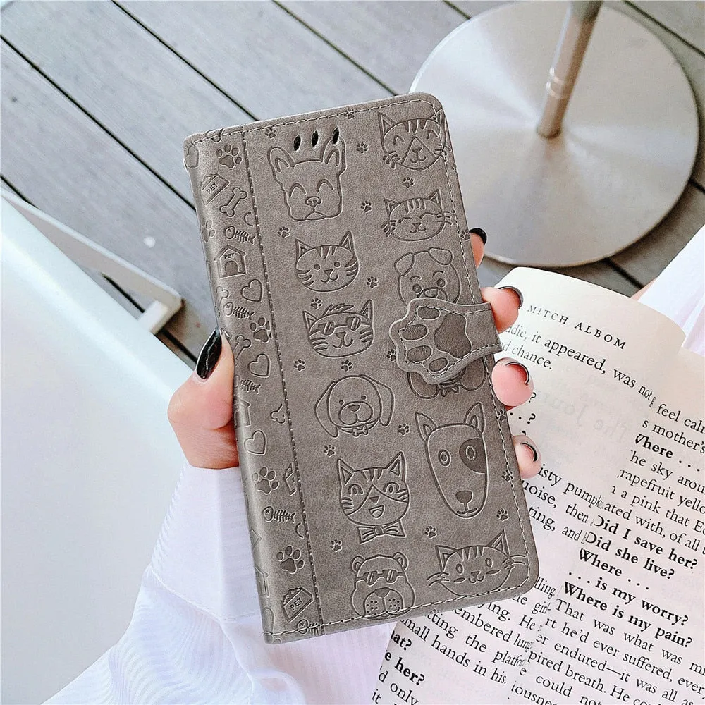 Anymob iPhone Case Gray Magnetic Flip Leather Card slot Wallet Phone Book Style Cover