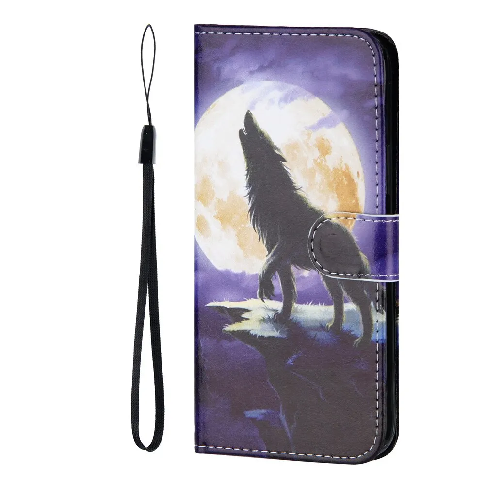 Anymob iPhone Case Multicolor Flip Painted Wallet Leather Cover