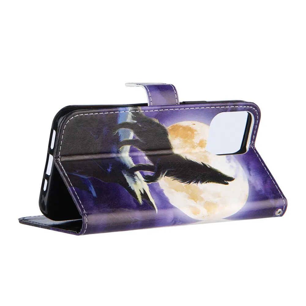 Anymob iPhone Case Multicolor Flip Painted Wallet Leather Cover