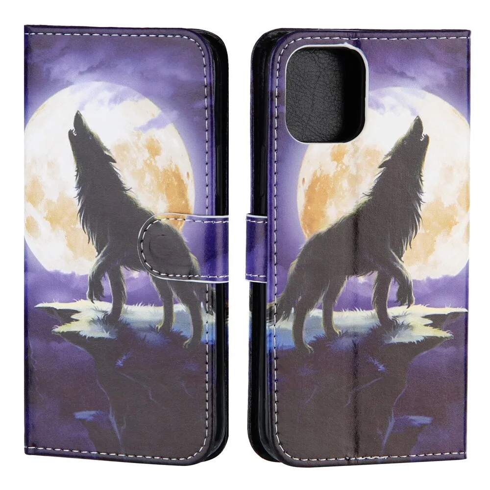 Anymob iPhone Case Multicolor Flip Painted Wallet Leather Cover