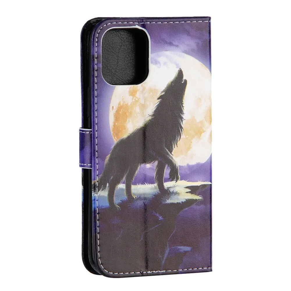 Anymob iPhone Case Multicolor Flip Painted Wallet Leather Cover