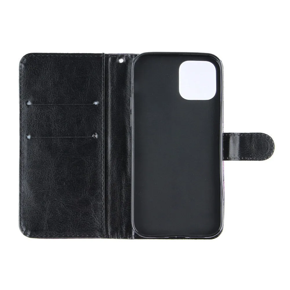 Anymob iPhone Case Multicolor Flip Painted Wallet Leather Cover