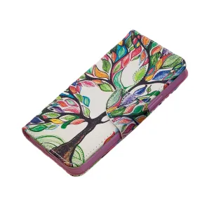 Anymob iPhone Case Multicolor Leaf Flip Cover Fashion Painted Wallet Leather Bag Shell