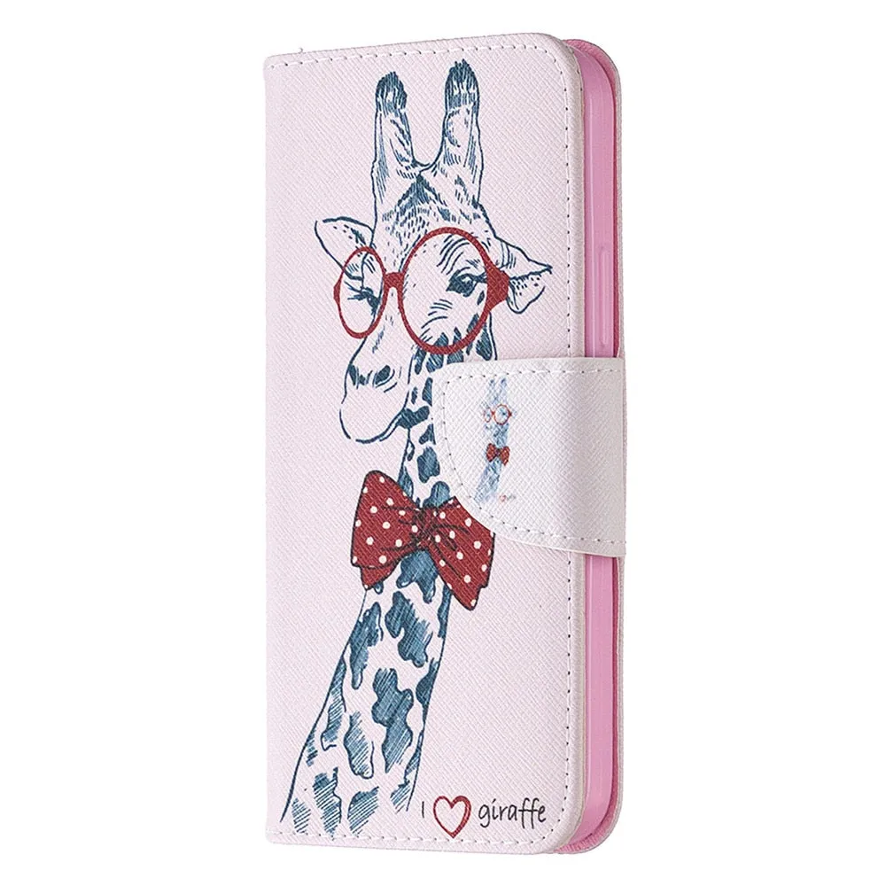 Anymob iPhone Case Multicolor Leaf Flip Cover Fashion Painted Wallet Leather Bag Shell