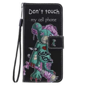 Anymob iPhone Case Zombie Flip Cover Cartoon Painted Magnetic Leather Wallet Card Slot