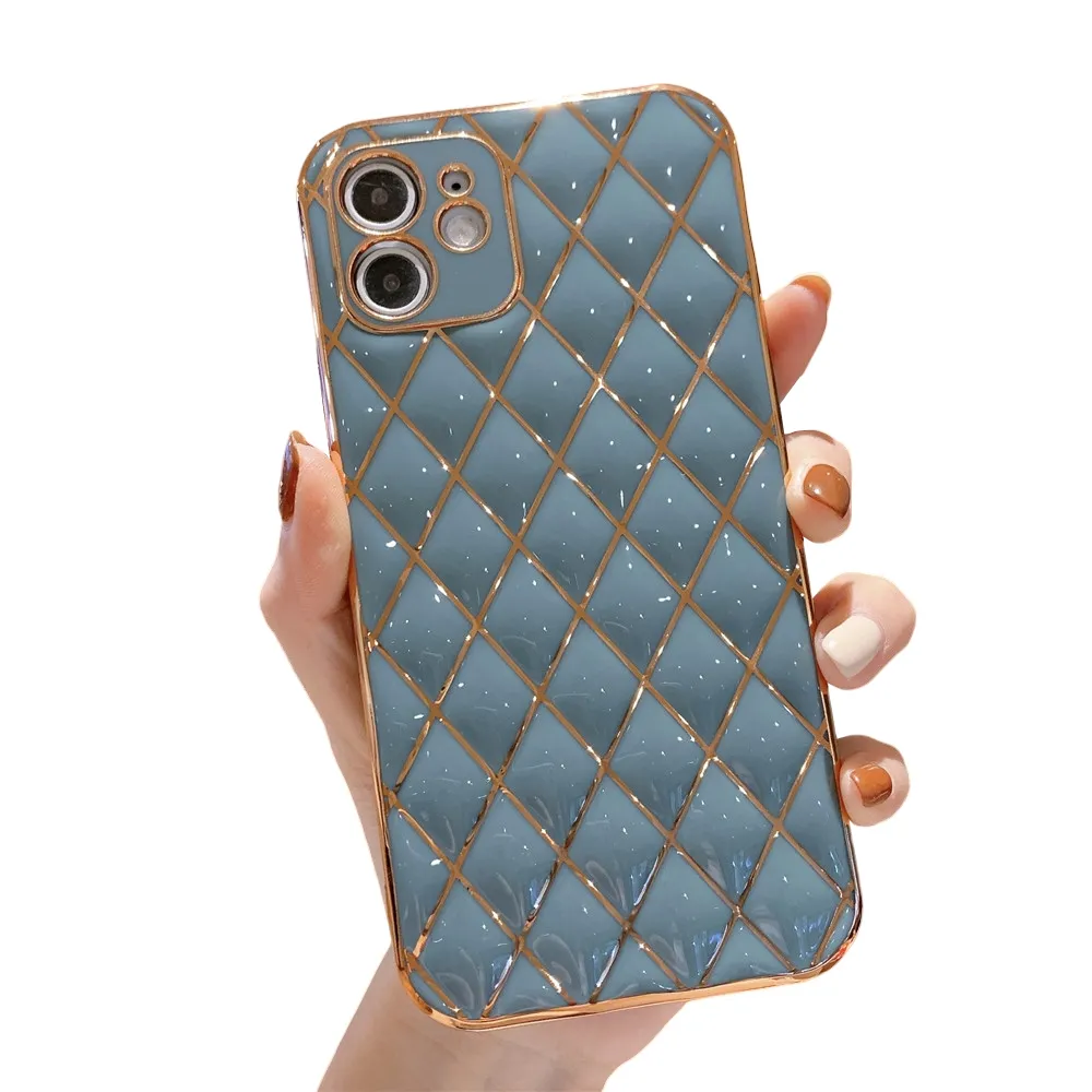 Anymob iPhone Dark Green Electroplated Phone Case Soft Silicone Shockproof Back Cover