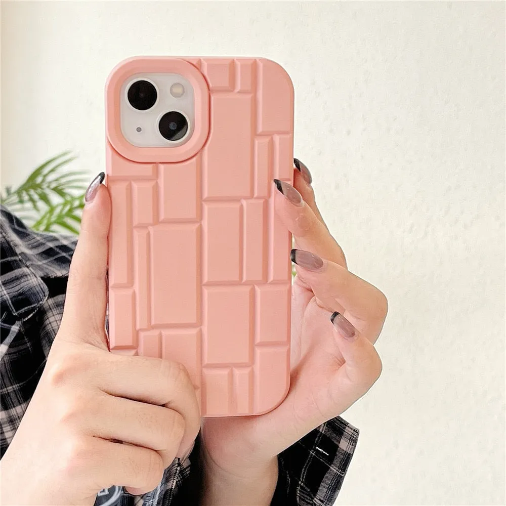 Anymob iPhone Green Geometry Phone Case Soft Silicon Shockproof Cover