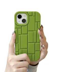 Anymob iPhone Green Geometry Phone Case Soft Silicon Shockproof Cover
