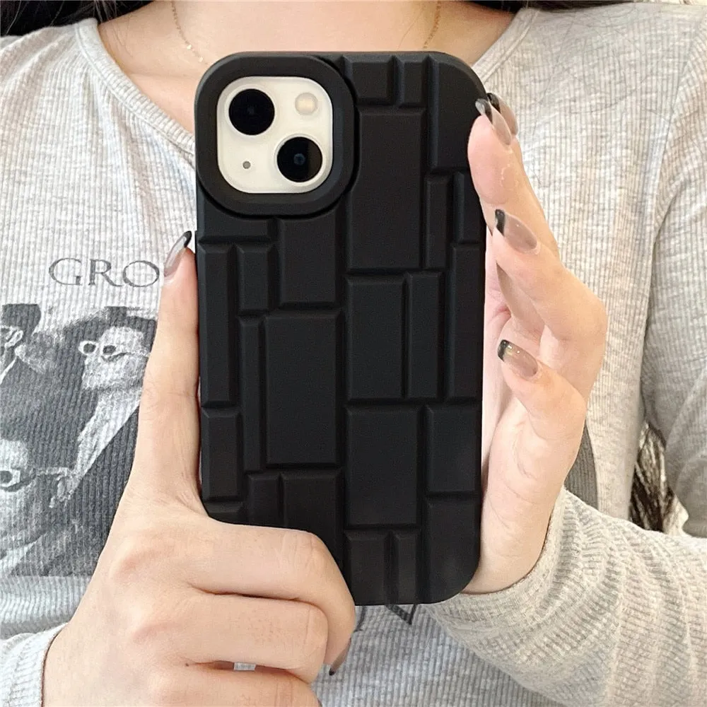 Anymob iPhone Green Geometry Phone Case Soft Silicon Shockproof Cover