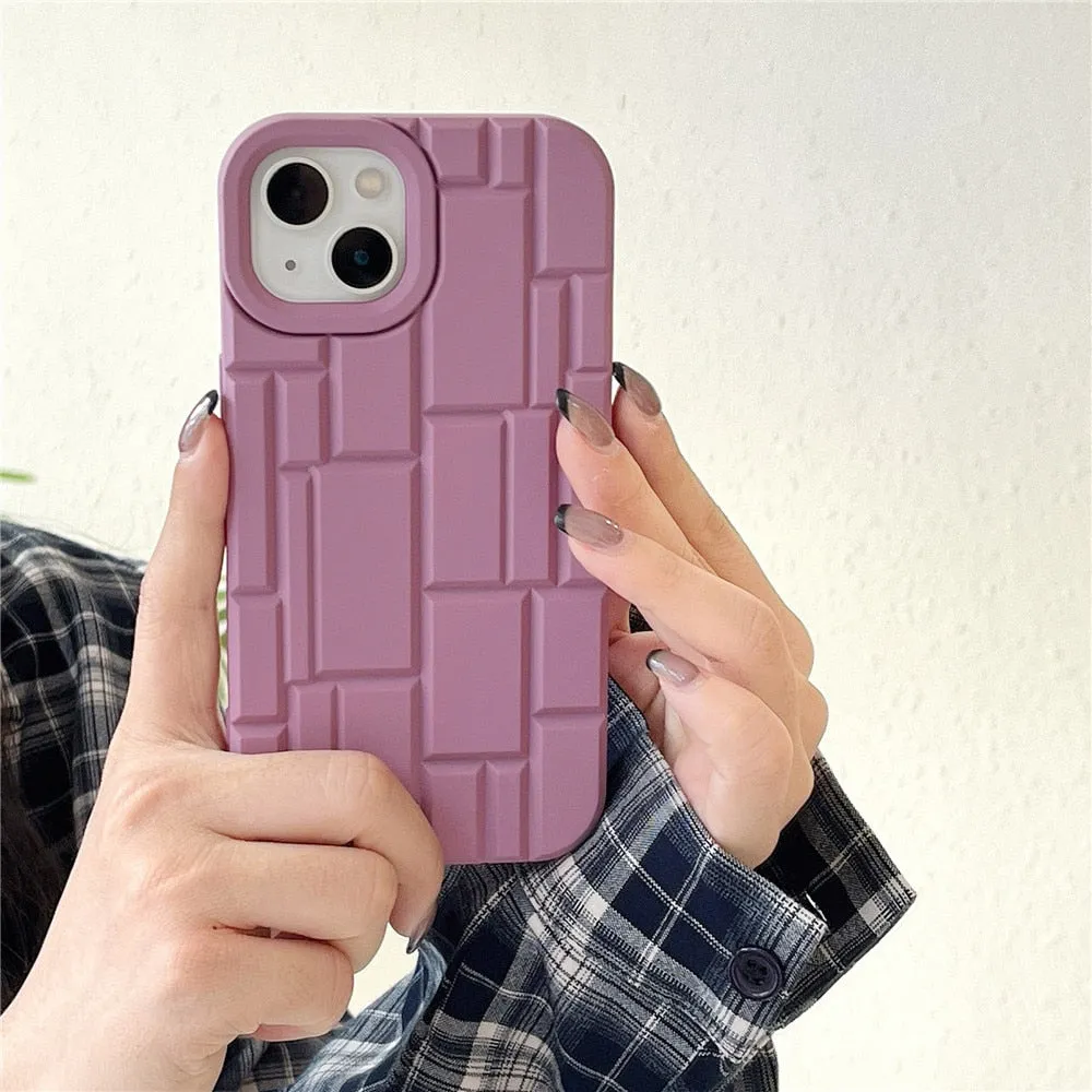 Anymob iPhone Green Geometry Phone Case Soft Silicon Shockproof Cover
