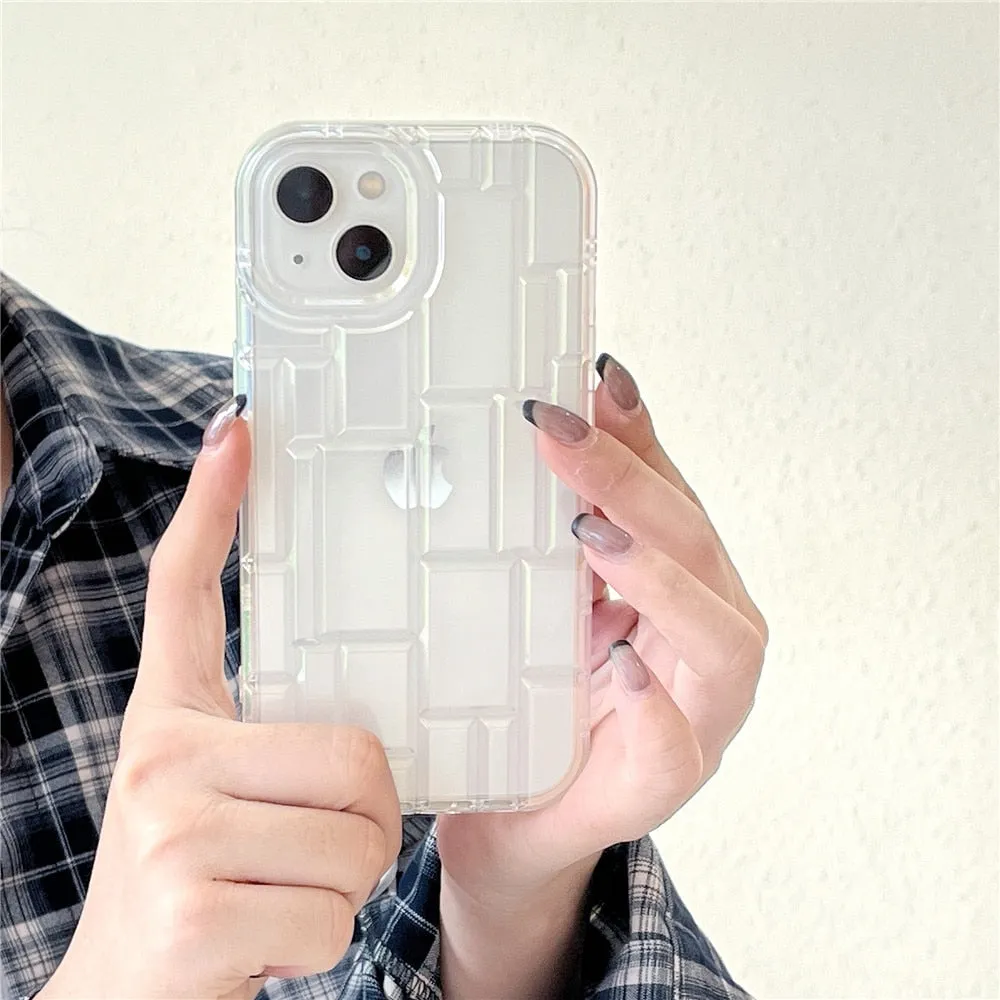 Anymob iPhone Green Geometry Phone Case Soft Silicon Shockproof Cover