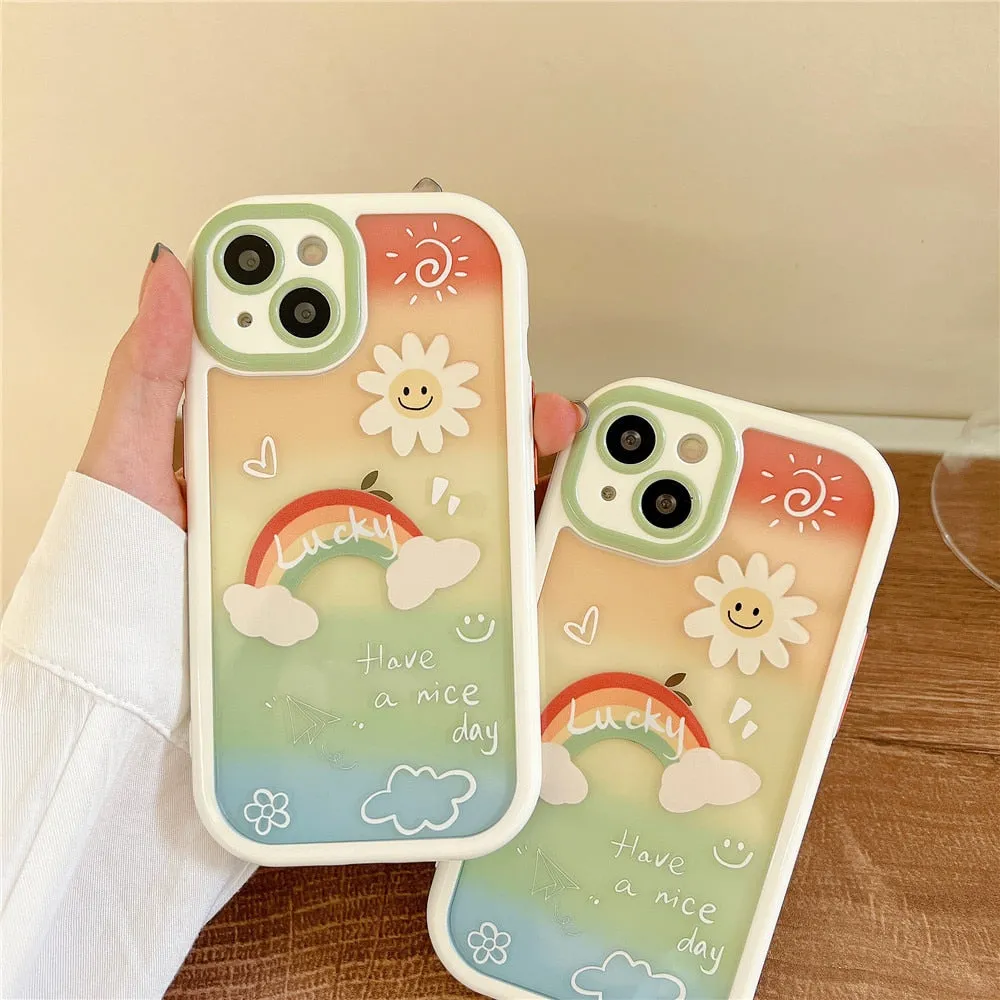 Anymob iPhone Green Smoke Acrylic Watercolor Phone Case Transparent Shockproof Cover