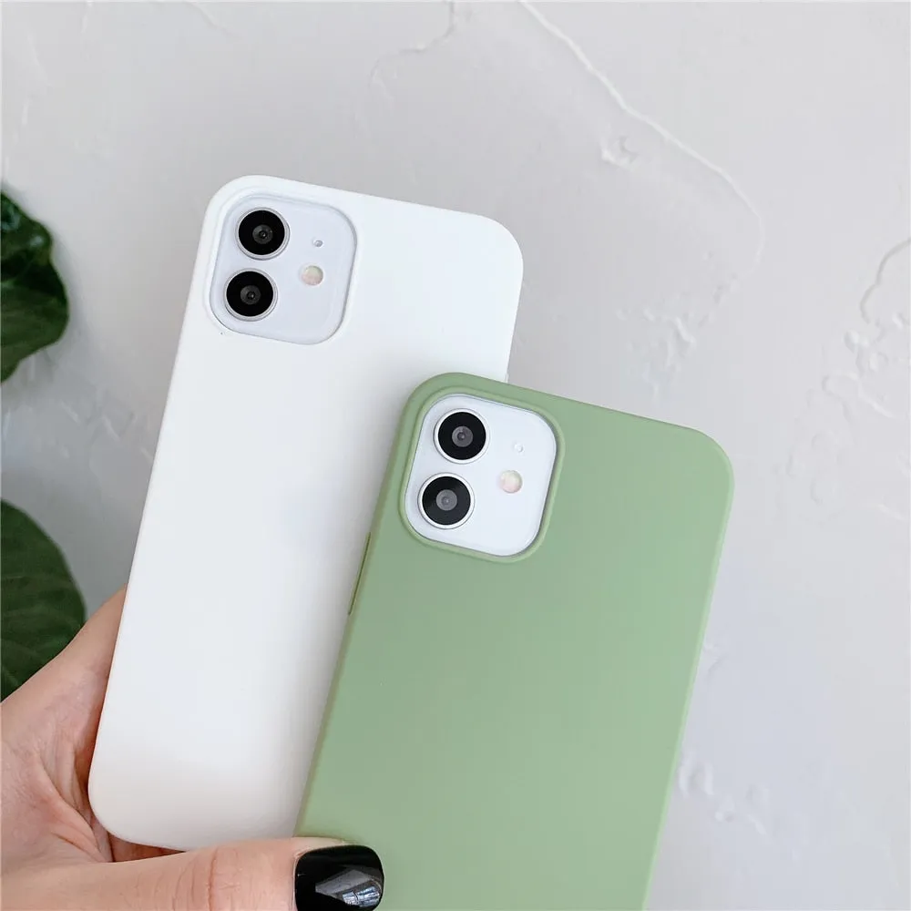 Anymob iPhone Pink Silicone Plain Phone Case Soft Candy Cover