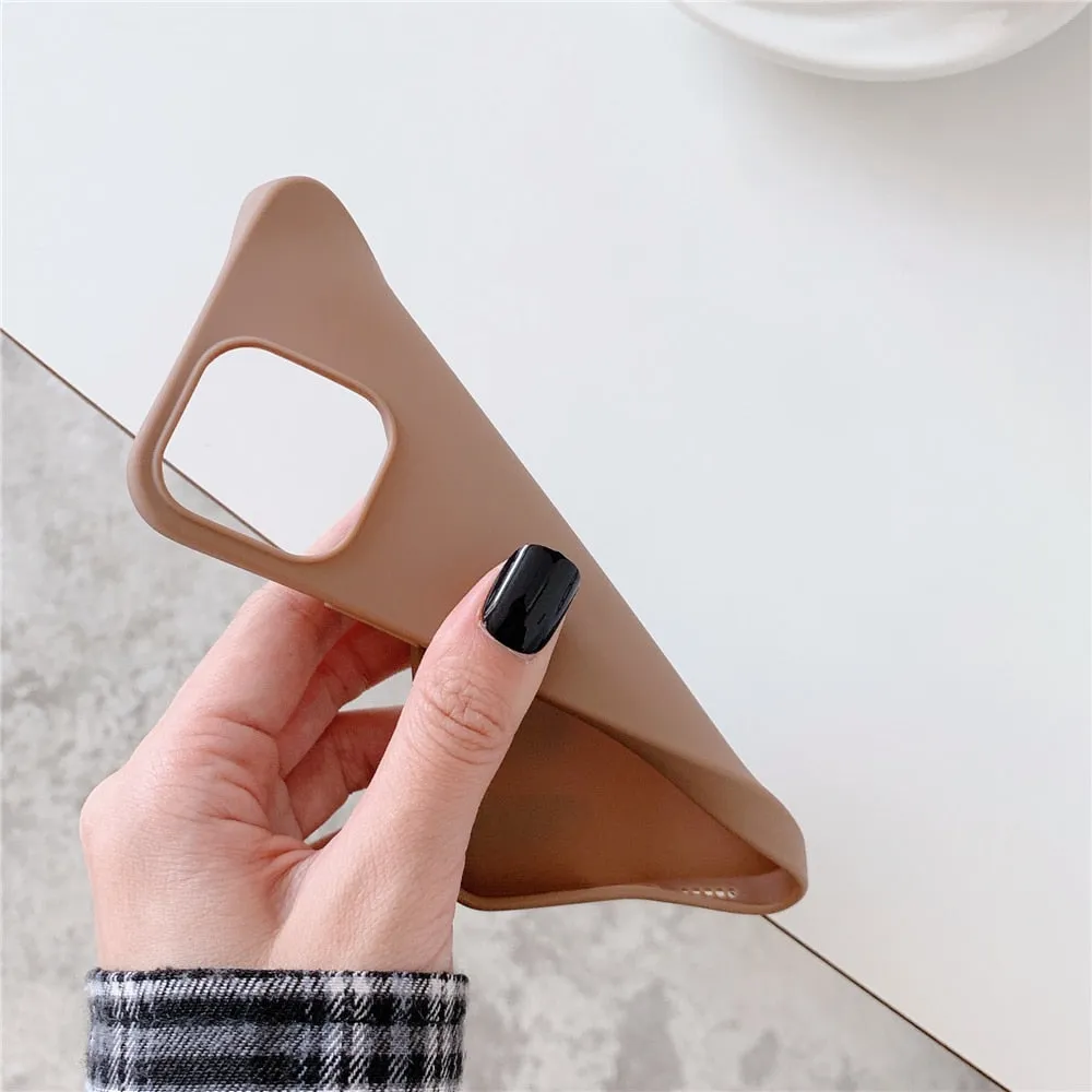 Anymob iPhone Pink Silicone Plain Phone Case Soft Candy Cover