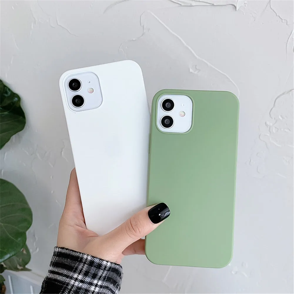 Anymob iPhone Pink Silicone Plain Phone Case Soft Candy Cover