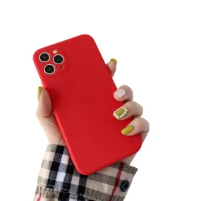 Anymob iPhone Red Soft Silicone Phone Cases Candy Colors TPU Back Cover