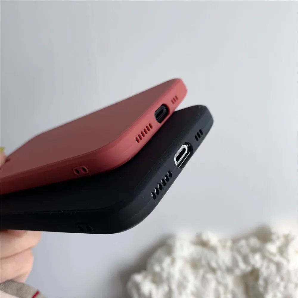 Anymob iPhone Red Soft Silicone Phone Cases Candy Colors TPU Back Cover