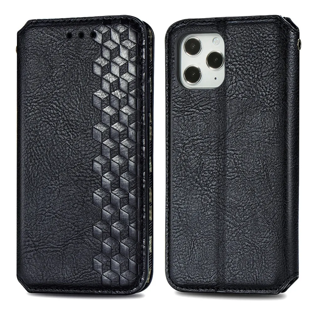 Anymob IPhone Silver Fashion Flip Phone Leather Cases Wallet Book Style Cover