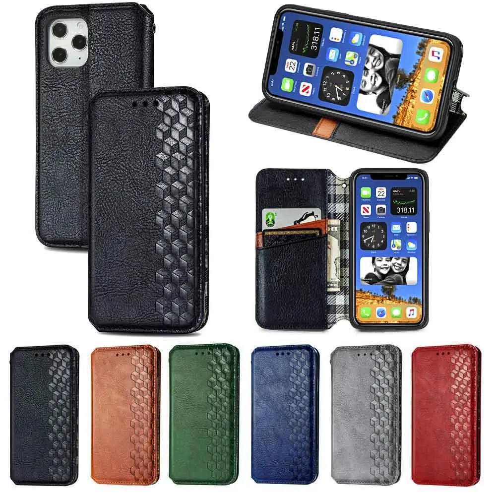 Anymob IPhone Silver Fashion Flip Phone Leather Cases Wallet Book Style Cover