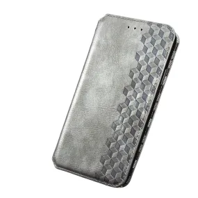 Anymob IPhone Silver Fashion Flip Phone Leather Cases Wallet Book Style Cover