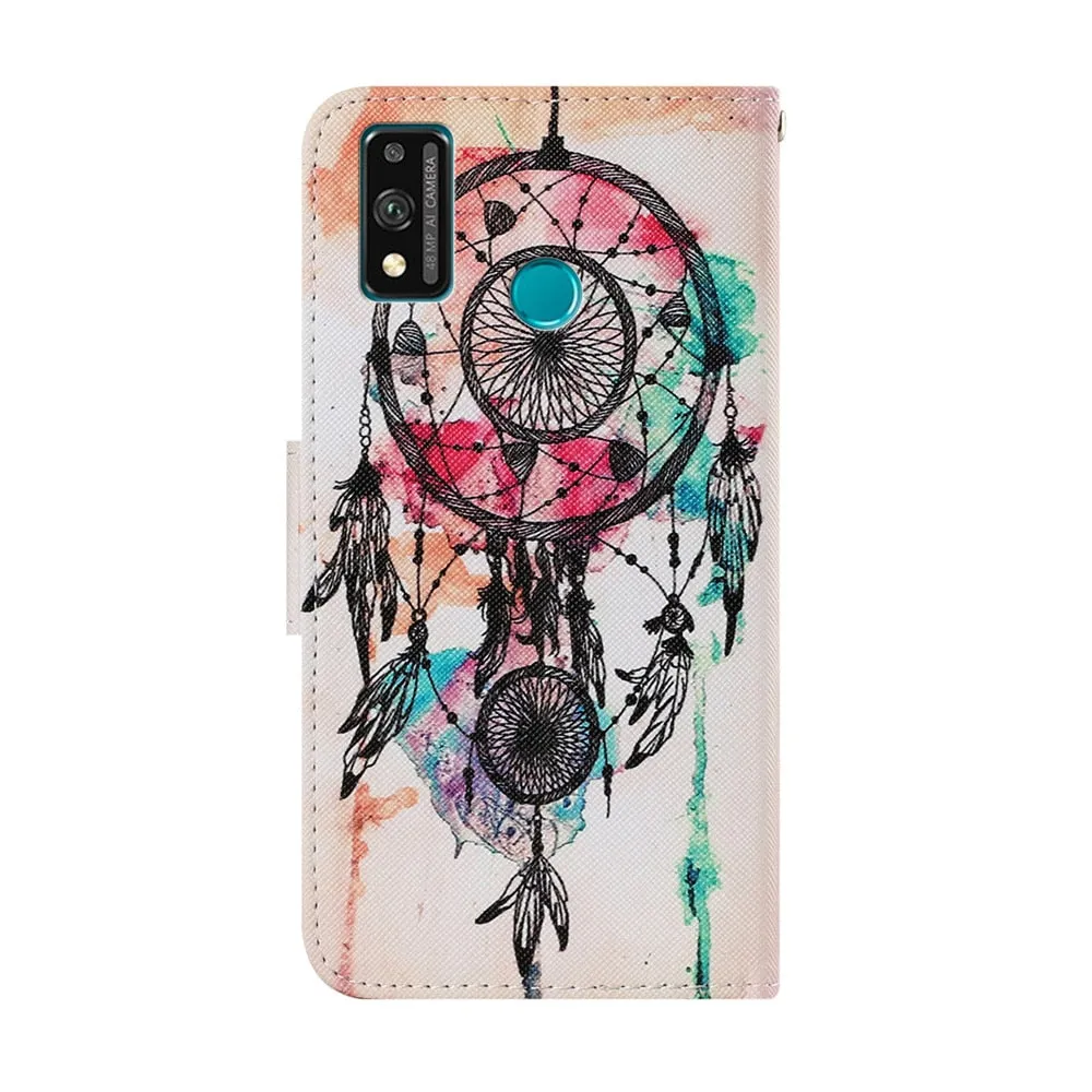 Anymob iPhone Violet Butterfly Painted Phone Case Magnetic Wallet Card slot Back Cover